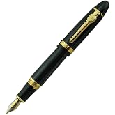 Jinhao 159 Fountain Pen Medium Black Lacquer Gold Trim Big Heavy with Refill Ink Converter Business Signature Collection Pen