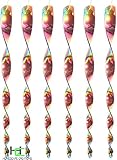 Bird Repellent Reflective Scare Rods by Homescape Creations - Ornamental Spiral Deterrent Device - 6 Pack (12inches)
