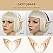 Halloween Elf Ears Cosplay Accessories - Pixie Soft Pointed Ears Fairy Ear Tips Goblin Prosthetic Ear Halloween Dress Up Costume for Themed Party Props Anime Manga Cosplay Large & Small (2 Pairs)