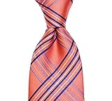 Classic Coral and Navy Blue Silk Plaid Check Tie | The London Tie | TieThis