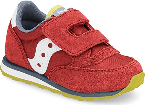 Saucony Jazz Hook & Loop Sneaker (Toddler/Little Kid), Red/Blue/Lime, 12 M US Little Kid