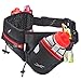 Fitletic Water Bottle Belt | Unique Zero Bounce Design for Running, Triathlon, Ironman, Marathon, 10K, 5K, Trail | HD06-C2S Hydra 12 V2 Hydration Belt, Small/Medium, Black & Red