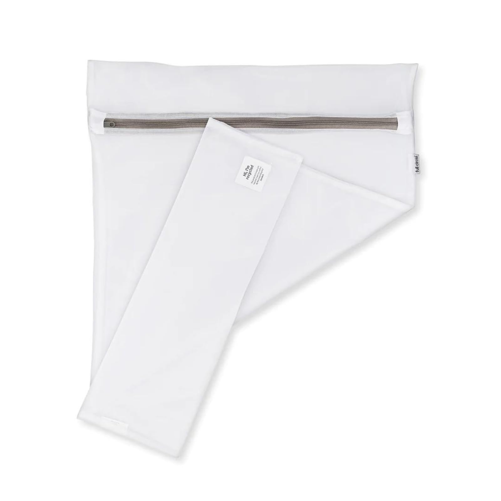 Full Circle Loads of Fun Recycled Mesh Laundry Zipper, Set of 4 – Reusable Garment Washing Machines – Large Clothes Small Delicates/Lingerie Bags, White 4 Count