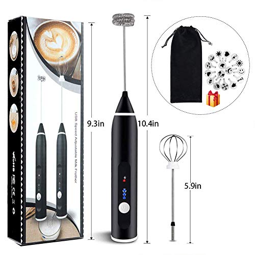 4 Frother+Electric+Handheld+Rechargeable+Cappuccino