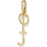 FAUTHENTICUTE Gold Initial Letter Keychains For Women Personalized Gold Letter Charms For Bag