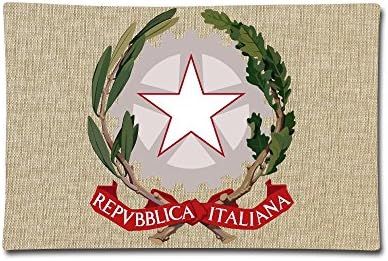 LoveoorheebGH Coat Of Arms Of Italy Sides Cool Cotton Linen Pillow Case 20x30 Inch