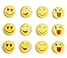 Emoji Magnets Smiley Magnets Refrigerator Magnets Fridge Magnets Smiley Face Manets Office Magnets Kitchen Magnets Mood Magnet Cute Funny Round Magnets Button Home Decoration Organizer (Smile Faces)