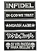LepoHome Bundle 5 pcs Tactical Military Morale Velcro Patch Set - Black