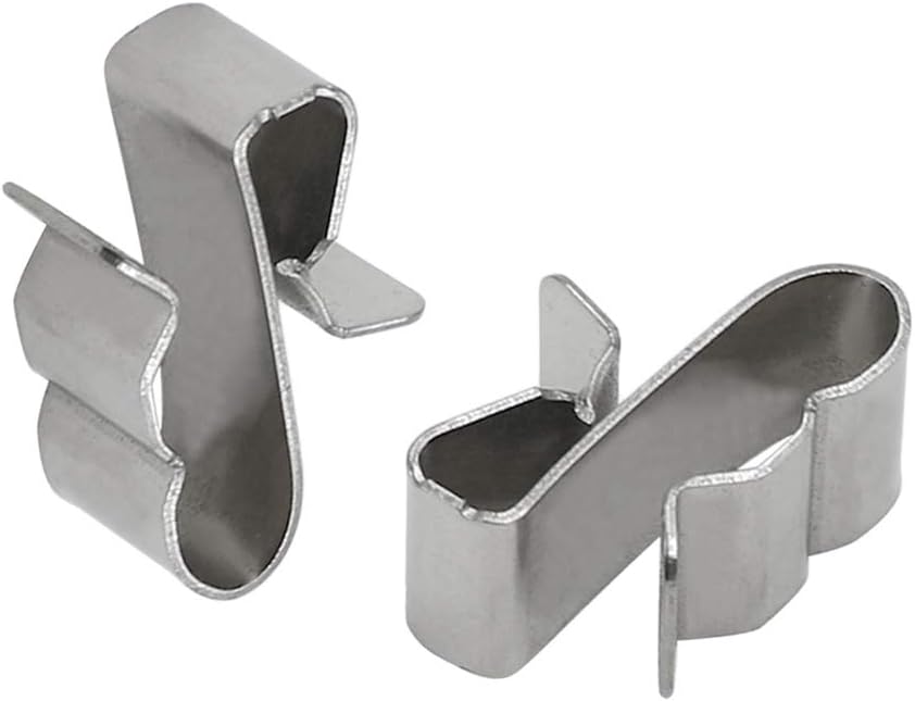 TOUHIA 100 Pcs 23mm Length Stainless Steel Solar Panel Double-Wire Clips Frame Wire Clips