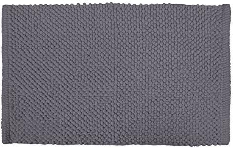 DII Ultra Soft Plush Spa Cotton Pebble Absorbent Chenille Bath Mat Place in Front of Shower, Vanity, Bath Tub, Sink, and Toilet, 21 x 34" - Gray