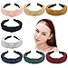 Wide Headbands Knot Turban Headband Plain Fashion Elastic Hairband Head Wrap Hair Hoops for Women and Girls, 8Pcs(8Colors)