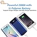 MANMAI 20000mAh Power Bank (Dual USB Port, 3.1A Total) External Portable Charger...