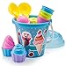 Top Race Beach Toys, Sand Toys, 16 Piece Ice Cream Mold Set for Kids 3-10 with Large 9" Beach Toy Bucket Pail for Kids and Toddlers (Blue) primary