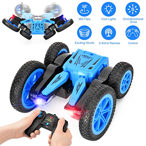 Remote Control Car RC Stunt Car Toy for Kids, 2.4 GHz RC Stunt Car 4WD Off Road Monster Truck with 360 Degree Flips Toy Cars for Boys & Girls Birthday