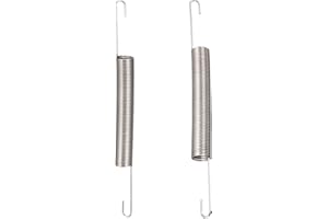 DTGN 0.9x10x60mm(WxODxL) Extension Spring - 2Pack - Good for Home Repair Machinery - Metal Extended Compressed Spring - Silver