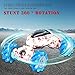 Womdee Remote Control Stunt Car - 2.4G 4WD RC Stunt Drift Vehicle Gesture Sensing Twisting with Light Music, 360 Degree Rotating Side Driving Dancing Christmas Birthday Gift for Boys Girls Kids