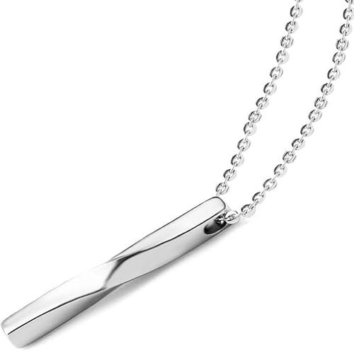 Amazon Casual Silver ネックレス メンズ ツイスト スティック カジュアル アクセサリー ペンダント ネックレス 通販