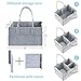 Baby Diaper Caddy Organizer by Brolex: Large Capacity Nursery Organizer for Boys Girls– Unisex Portable Travel Organizing Basket with Lightweight, Sturdy & Versatile Design,Grey