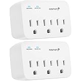 Fosmon 3 Outlet Surge Protector (2 Pack), 1200J Wall Mount Multi Plug Adapter Tap Extender, 1875 Watts Portable Travel Size f