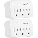 Fosmon Refrigerator Surge Protector, 3 Outlet Heavy Duty Appliance Surge Protector with High Joules for Fridge, Microwave, Washing Machine, Garage Door, 1200J, 1875 Watts, 3 Prong, ETL Listed- 2 Pack