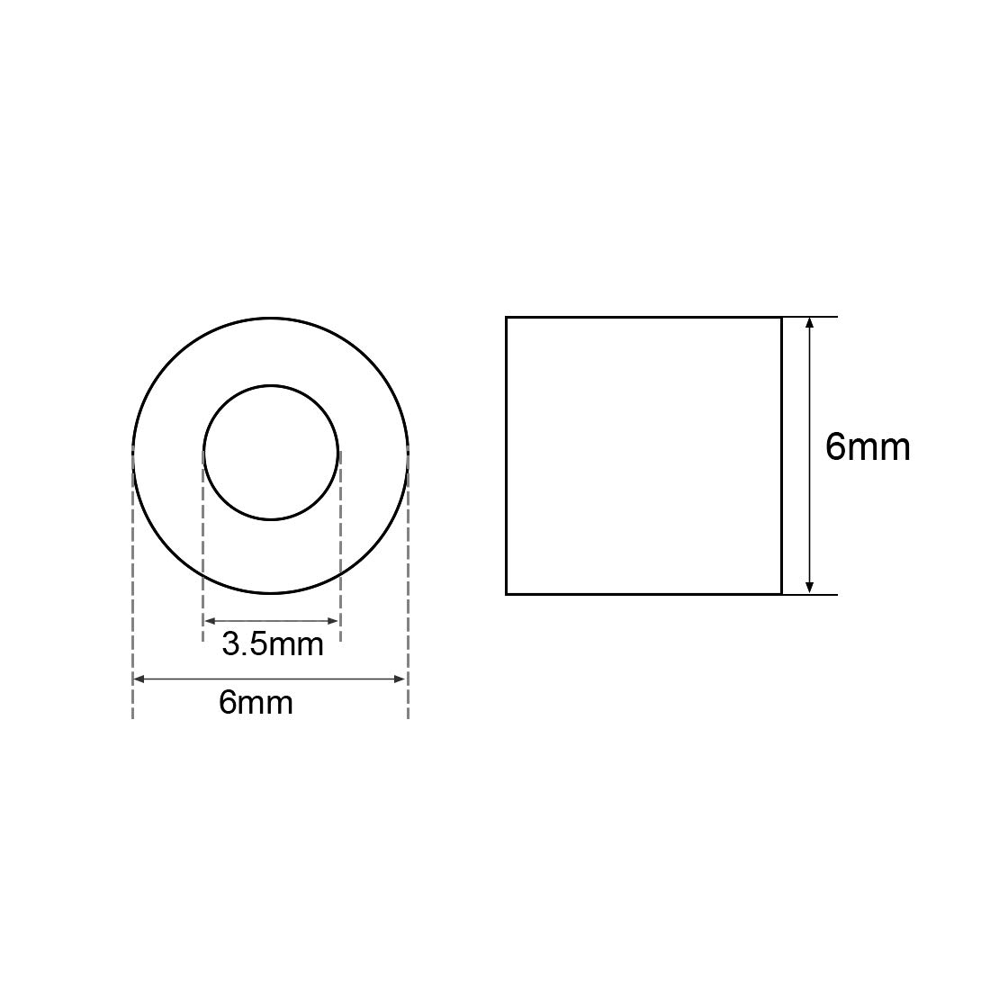 sourcing map Aluminum Wire Rope Stop Sleeve Round Cable Ferrule Loop for 1/8" Wire Rope Pack of 30, M3 - Image 3