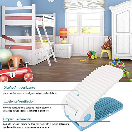 bedee Organizador Zapatos Infantil, Zapateros Niños,Soporte Ajustable de Zapatos Organizar Zapatos,Armarios Zapateros Set de 10 pcs