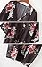 ECOWISH Womens Kimono Cardigan Floral Print Sheer Capes Loose Cardigans Cover Up Blouse Tops D2003 Black Small