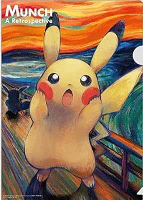 【レア物】油絵風アートアクリルスタンド ムンクピカチュウ ムンク展の物販ではピカチュウの叫びグッズが売られていた