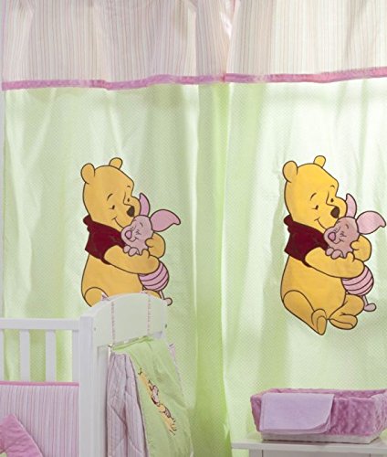 Blancho [Pink Winnie The Pooh] Crib bedding Collection Accessory - Window Curtain