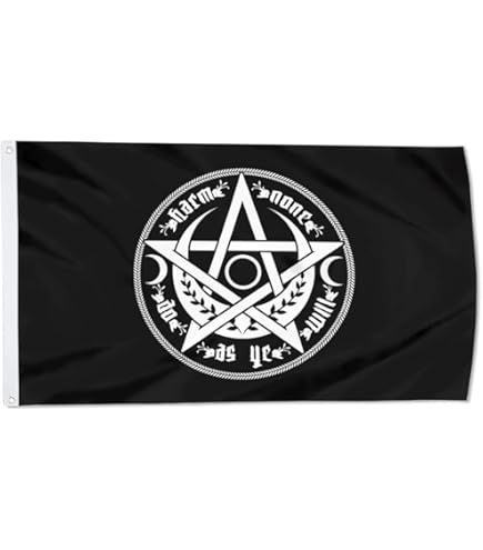 Drapeau De Table Baphomet Ordre Du Temple – 21x14 Cm Avec Socle – 100% Polyester – Décoration Bureau Satanisme