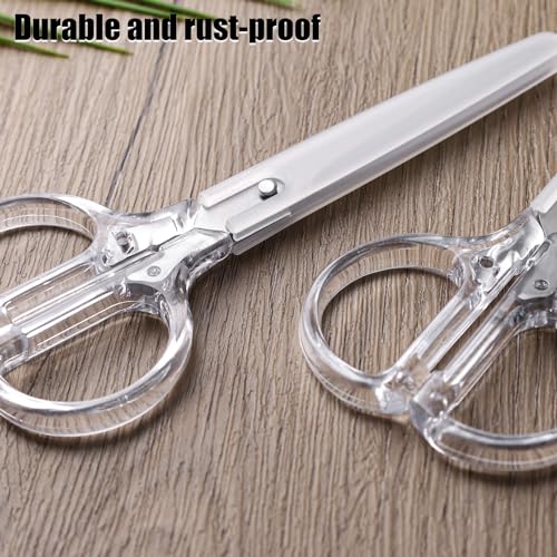 Koogel Acrylic Scissor for Craft, Stainless Steel Scissor Fabric Scissor Clear Craft Scissors for Office Home School Sewing