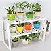 YOMYM 2 Tiers Expandable Kitchen Storage Multi-Functional Rack Adjustable Under Sink Organizer Storage Shelf Cabinet