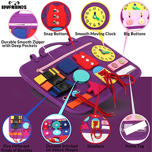 Edufriends Busy Board for Toddlers Montessori Busy Board Busy Board