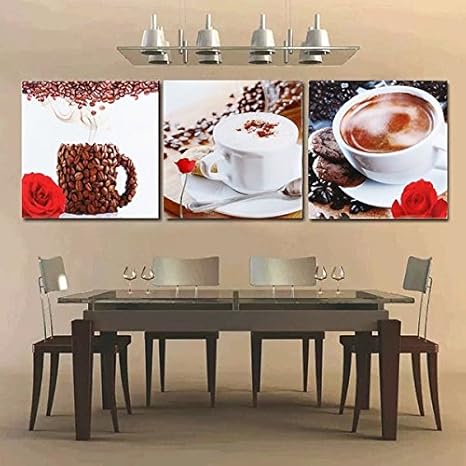 Big Bazaar Bazaar 3pcs Unframed Canvas Coffee Prints Modern Home