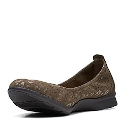 Clarks Women's Jenette Ease Ballet Flat, Olive
