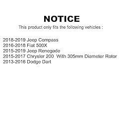 Front Disc Brake Rotors Pair For Jeep Renegade