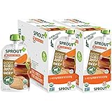 Sprout Organic Baby Food Pouches Stage 3 Sprout Baby Food, Root Vegetables Apple with Beef, 4 Ounce (Pack of 12); USDA Organic, Non-GMO, 3 Grams of Protein, Pasture Raised Beef