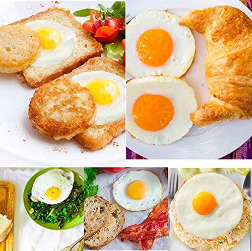 Egg Ring, Round Pancake Mold, Professional Egg Cooker Rings For Cooking, Stainless Steel Non Stick Round Omelet Mold For Fried Egg and Sandwiches(4 PCS)