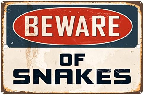 Angel Indigo Beware of Snakes Decorative Sign