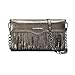 Rebecca Minkoff, Fringe Phone Crossbody Case [Protective] Designer Fringe fits Apple iPhone 7 - Cracked Leather Anthracite
