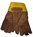 MENS B&G HEAVY WORK INSULATED FLEECE PILE LINED LEATHER WINTER GLOVES XL