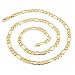 FOLLOWMOON Cool 18K Gold Plated Figaro Link Necklace Chain (24)