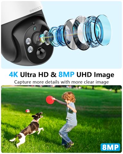 (2026 Updated) 4K PoE PTZ Security Camera System, 4 Outdoor PTZ Cameras, 8CH NVR with 10.2" IPS Display, 130° Wide Angle, AI Human Detection, PIR Motion, 2-Way Audio, IP66, Free App, 1TB HDD