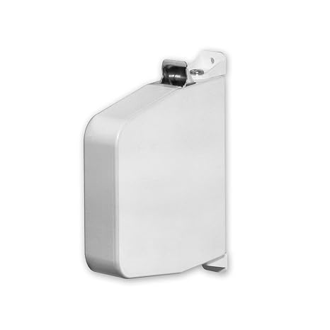 Aufputz-Gurtwickler 'Pivo', Farbe: weiß, inkl. Gurt 23 mm x 7 m Länge, Gurtfarbe: grau, Lochabstand: 170 mm, 180 Grad schwenk