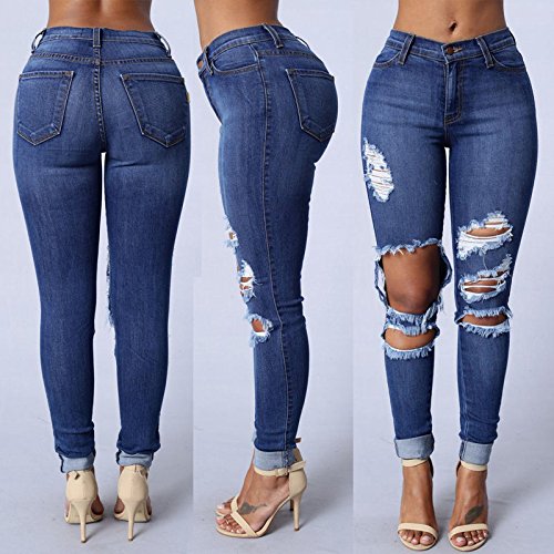 Women Hole Jeans High