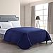 HollyHOME Luxury Checkered Super Soft Solid Single Pinsonic Quilted Bed Quilt Bedspread Bed Cover, Blue, Twin