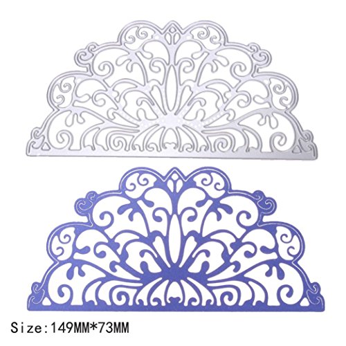 VESNIBA 2018 New Flower Heart Metal Cutting Dies Stencils DIY Scrapbooking Album Paper Card (C, Silver) - Thumbnail 4