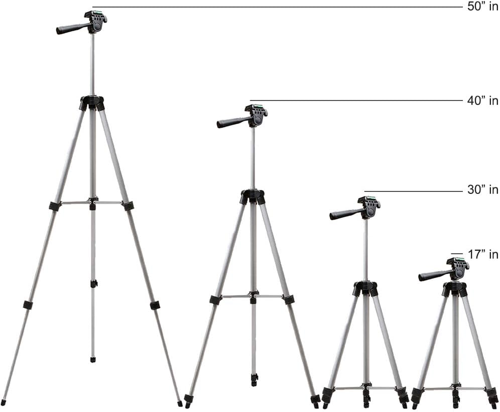 50 Inch Aluminum Camera Tripod for Canon, Nikon, Sony, Samsung, Olympus, Panasonic & Pentax + eCost Microfiber : Camera & Photo
