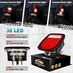 Partsam Pair 38 LED Universal Tail Brake Turn Stop