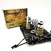 OPO Opera Theater Horse Racing Glasses Binocular Telescope Chain Necklace (Gold with Silver Trim) 3X25
